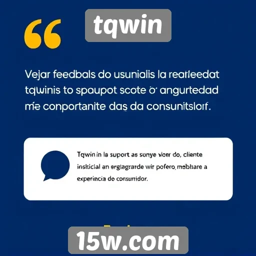 Feedback dos usuários sobre o suporte ao cliente do tqwin